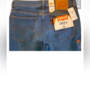 NWT Women’s Levi’s 505c Orange Tab Cropped Straight Legged Jeans